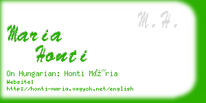 maria honti business card